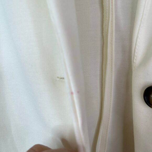 NWT Ny Collection Women’s Blazer 3/4 Sleeve Off White Size Large #641 - Picture 11 of 12